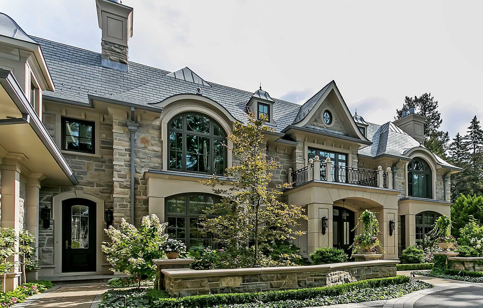 Luxury home with custom PVC soffit and fascia trim